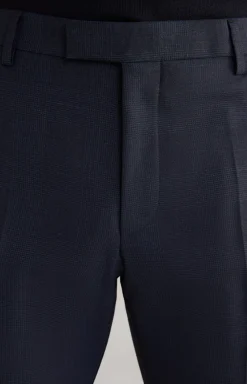 Damon-Gun Suit in Dark Blue Check