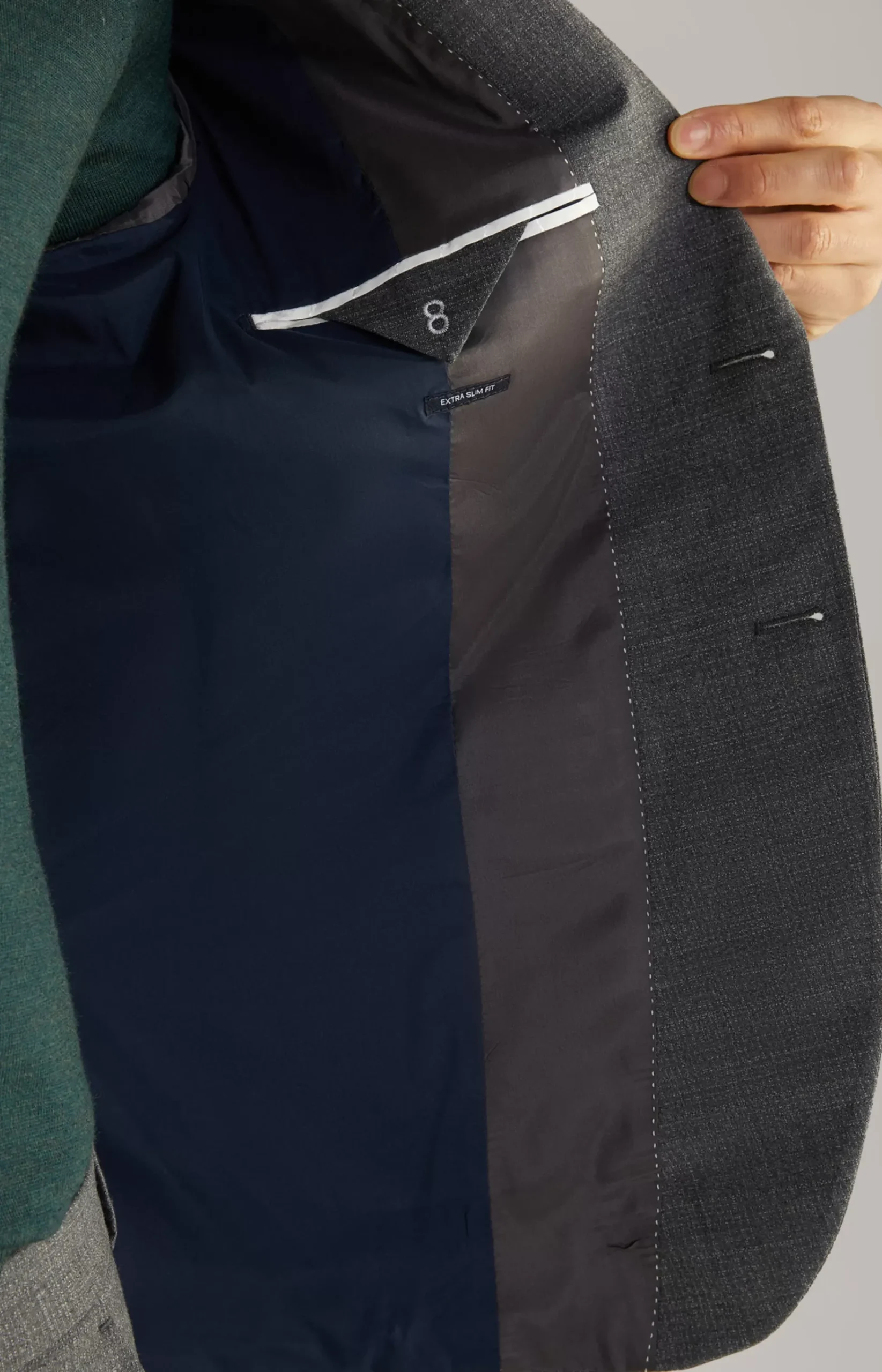 Damon-Gun Suit in Grey Mélange