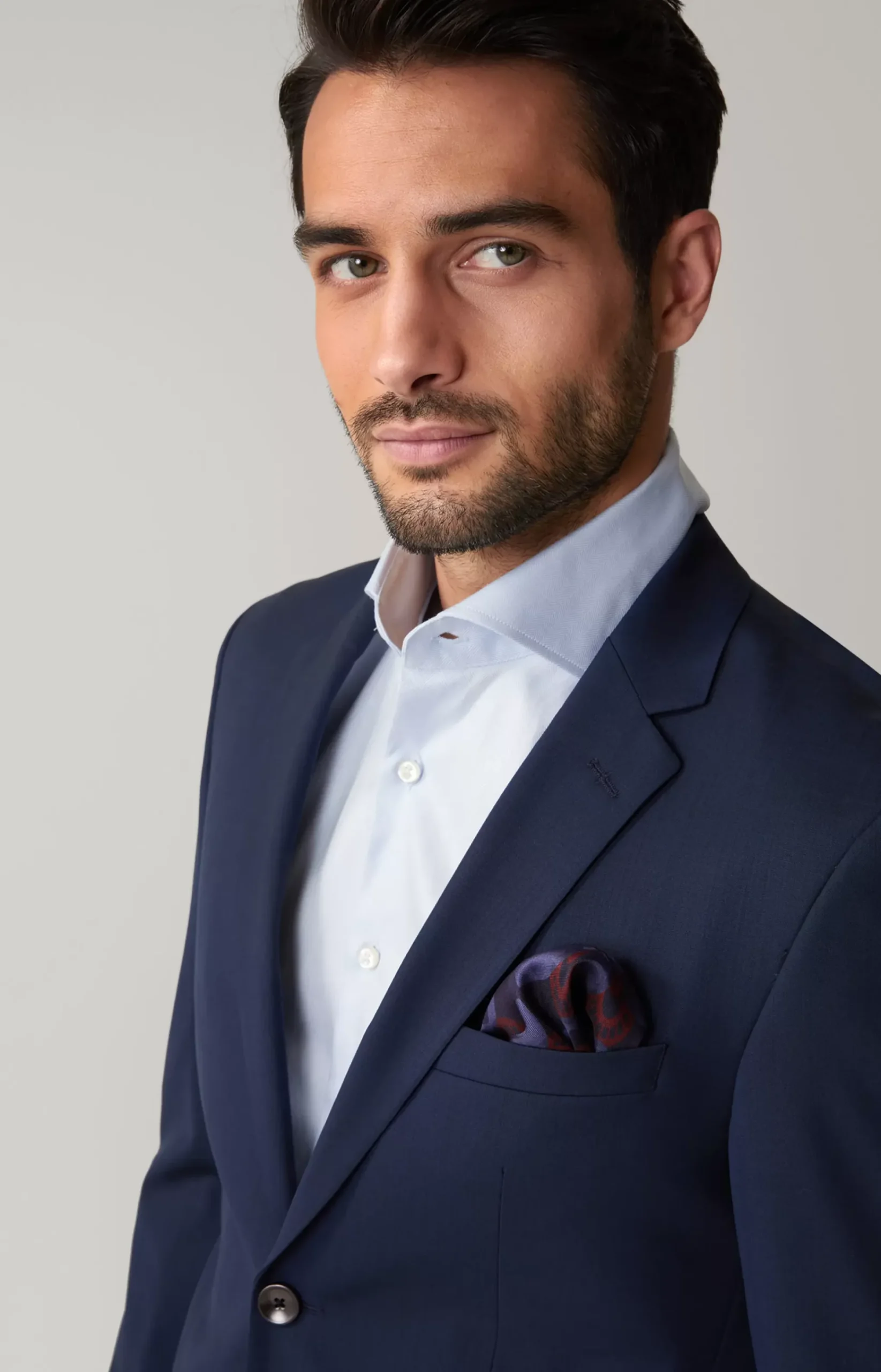 Damon-Gun Suit in Navy Melange