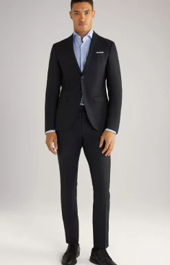 Damon-Gun Virgin Wool Suit in Navy Check