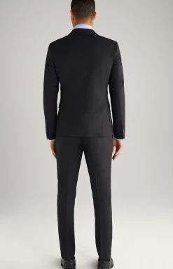 Damon-Gun Virgin Wool Suit in Navy Check