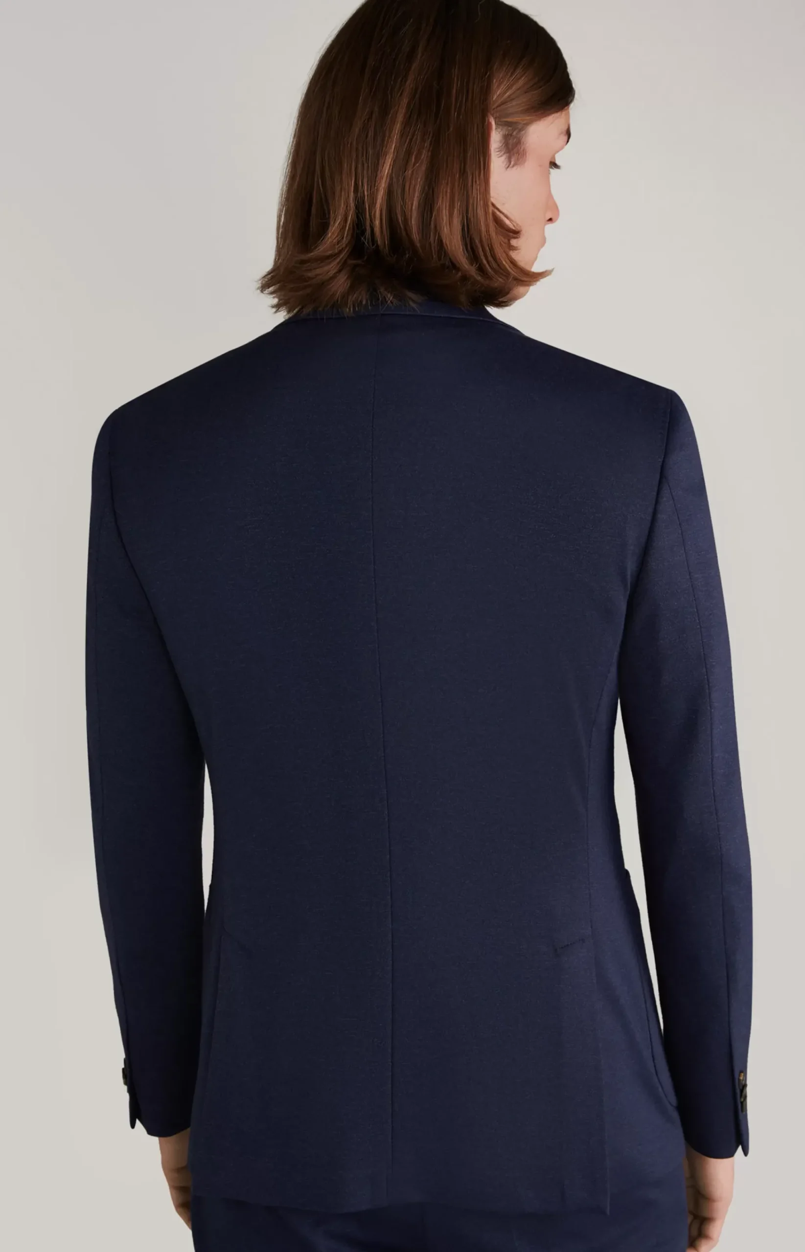 Dash Jersey Jacket in Navy Flecked