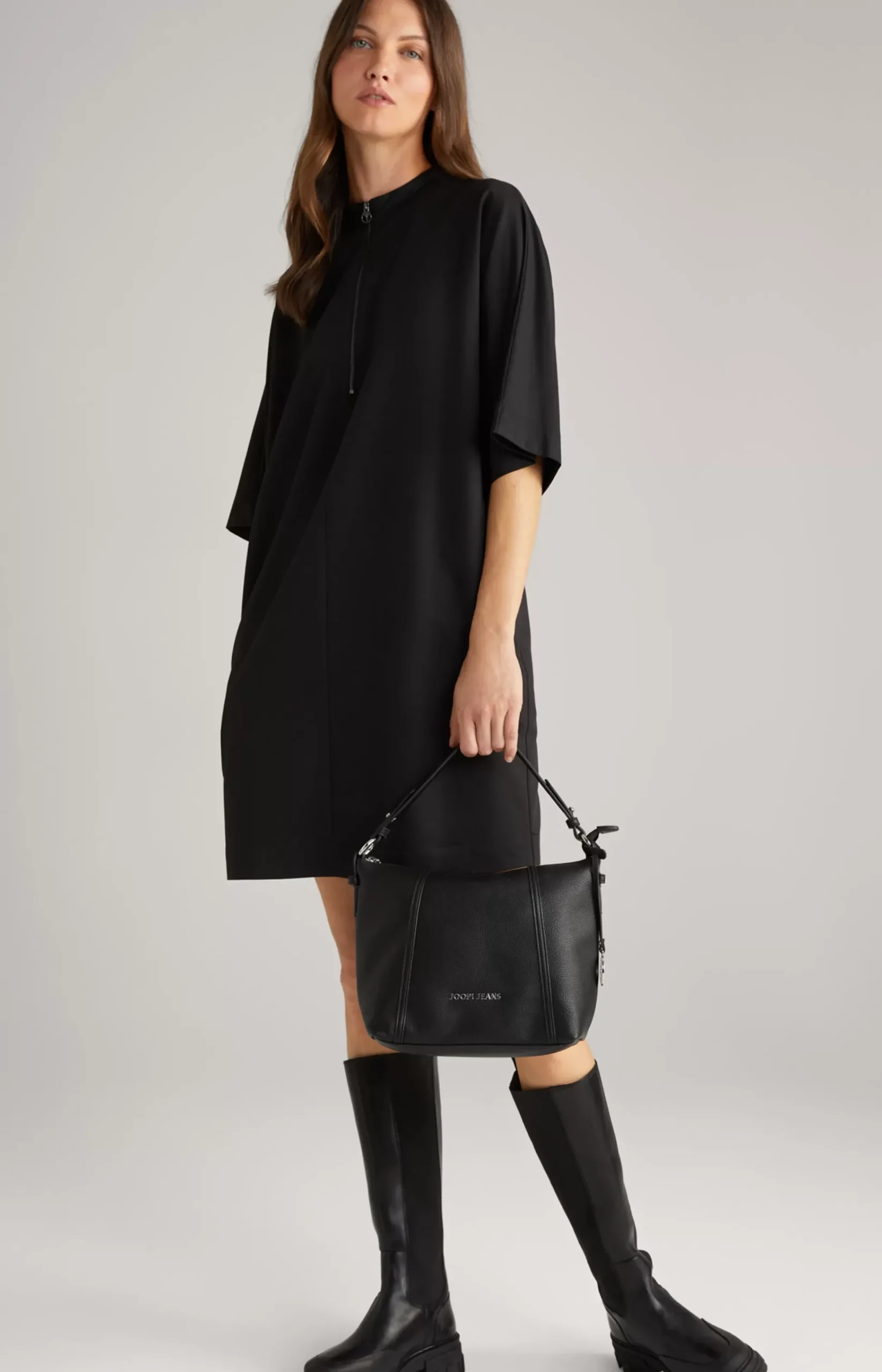 Diurno Dalia Hobo Bag in Black