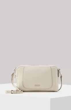 Estate Casta Leather Shoulder Bag in Light Grey