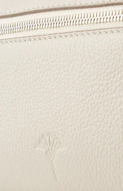 Estate Casta Leather Shoulder Bag in Light Grey