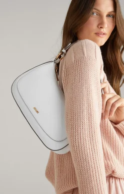 Estate Loreen Leather Shoulder Bag in White