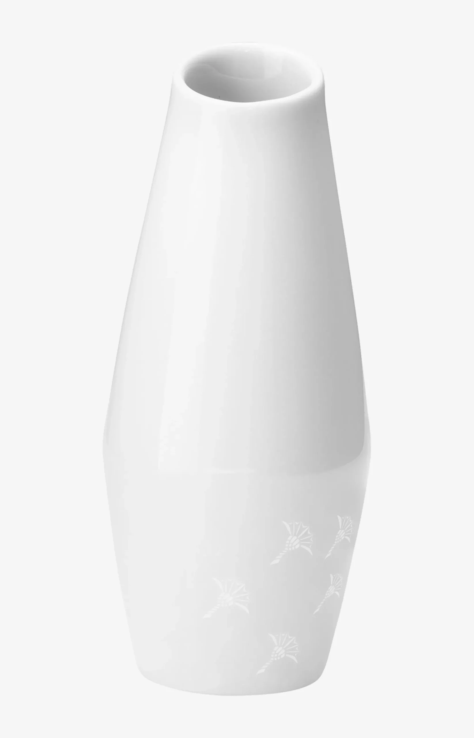 Faded Cornflower Carafe/Vase in White - 13 cm height
