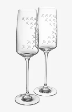 Faded Cornflower Champagne Glass - Set of 2