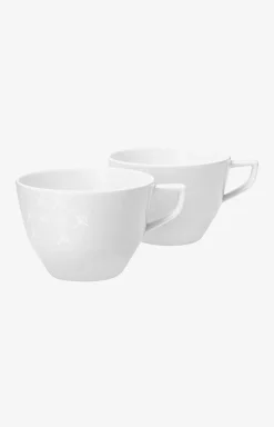 Faded Cornflower Cup - Set of 2 in White