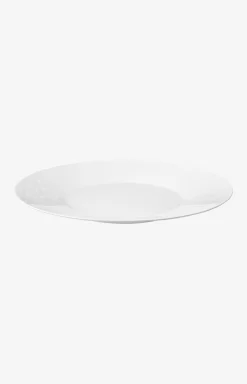 Faded cornflower underplate in white