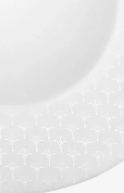 Faded cornflower underplate in white