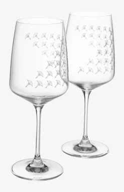Faded Cornflower White Wine Glass - Set of 2 in Matt White