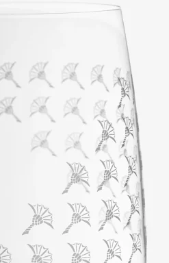 Faded Cornflower White Wine Glass - Set of 2 in Matt White