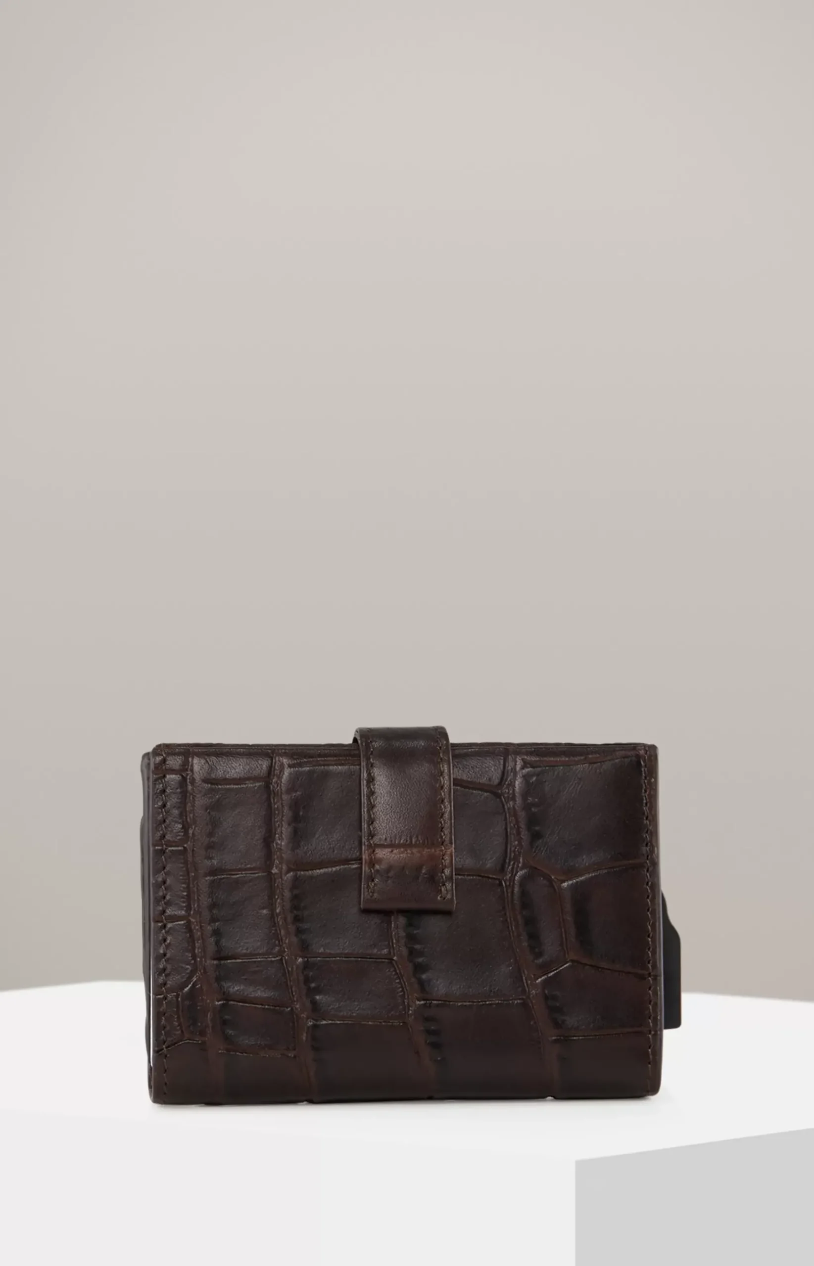 Fano C-Three E-Cage Wallet in Dark Brown