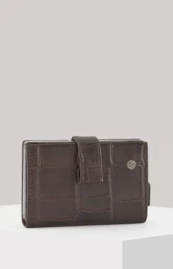 Fano C-Two E-Cage wallet in dark brown