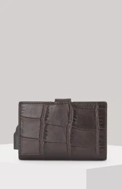 Fano C-Two E-Cage wallet in dark brown