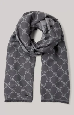 Felix Cornflower Scarf in Dark Grey