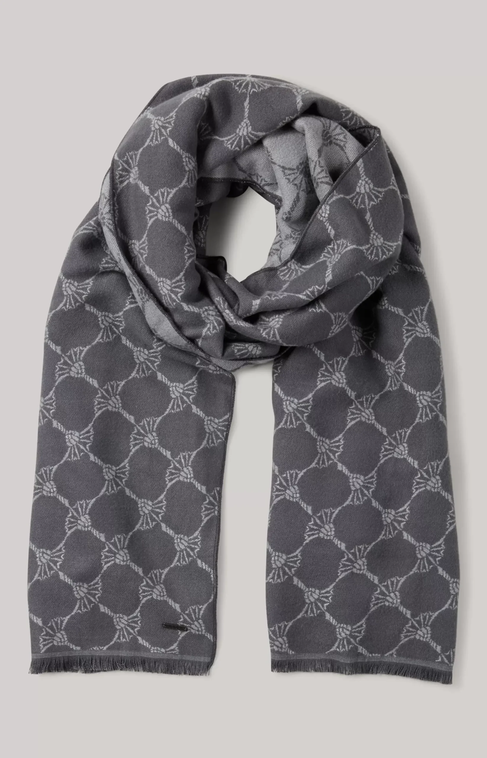Felix Cornflower Scarf in Dark Grey