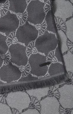 Felix Cornflower Scarf in Dark Grey