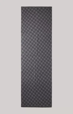 Felix Cornflower Scarf in Dark Grey