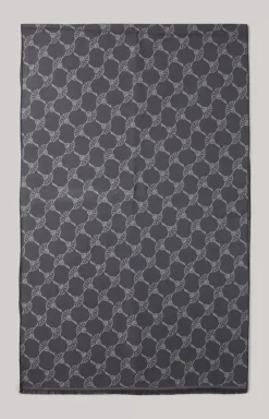 Felix Cornflower Scarf in Dark Grey