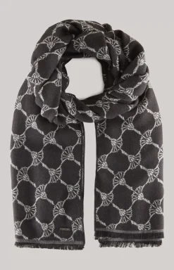 Felix Cornflower Scarf in Black