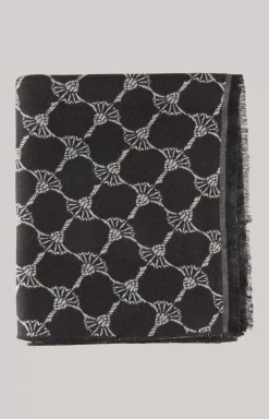 Felix Cornflower Scarf in Black