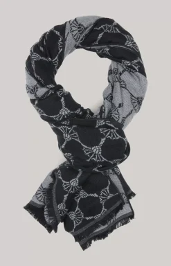 Felix Cornflower Scarf in Black