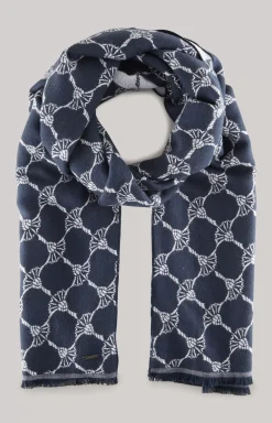 Felix Cornflower Scarf in Navy