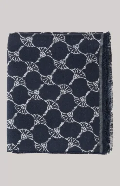 Felix Cornflower Scarf in Navy