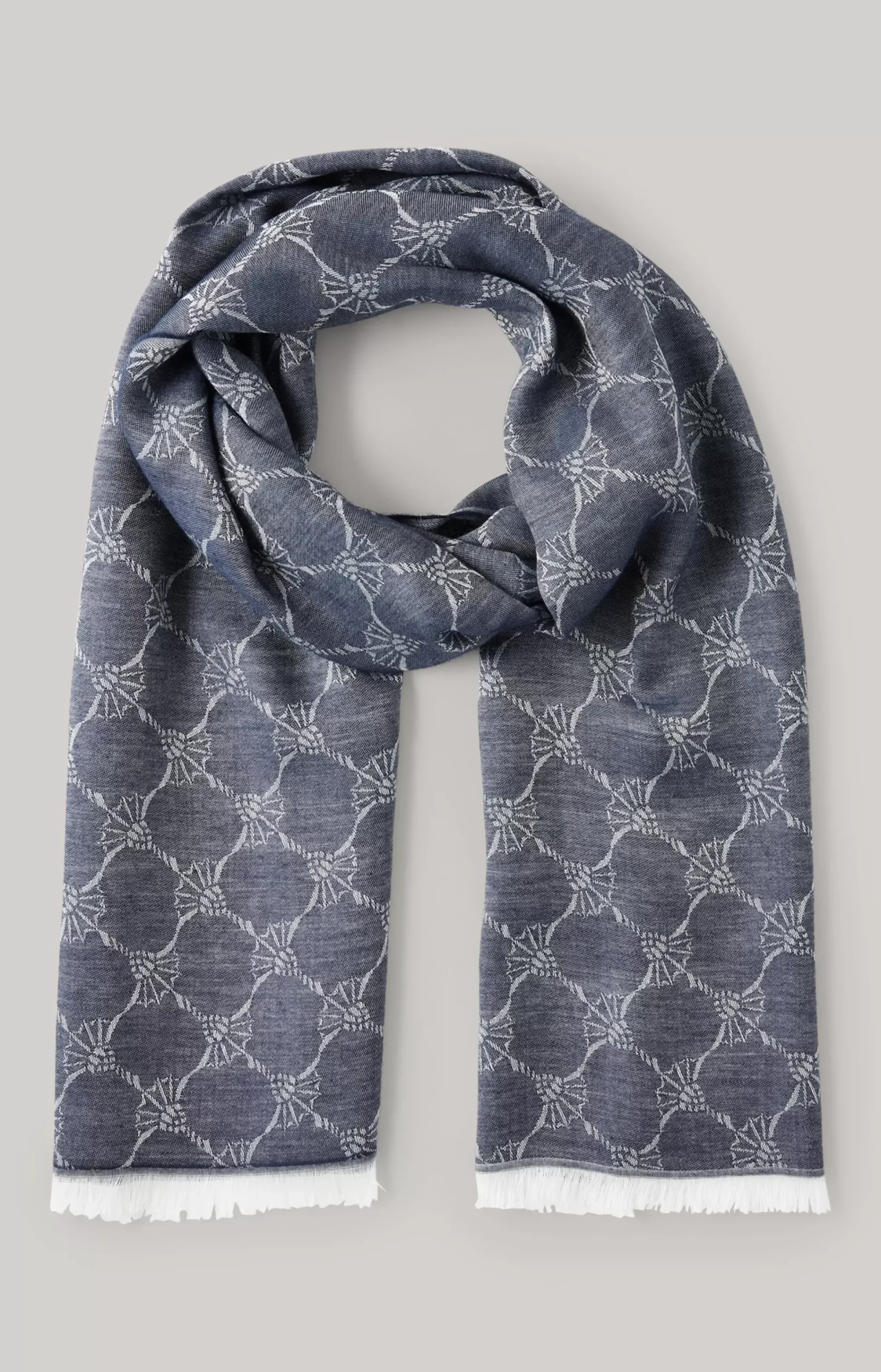 Ferdis Scarf in Navy/Silver grey