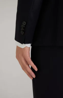 Finch-Brad Virgin Wool Suit in Dark Blue