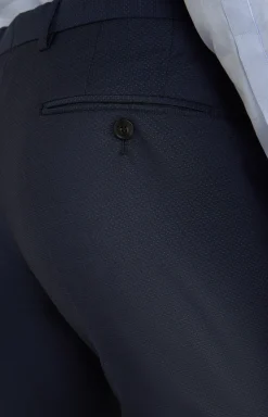 Finch-Brad Virgin Wool Suit in Mottled Navy