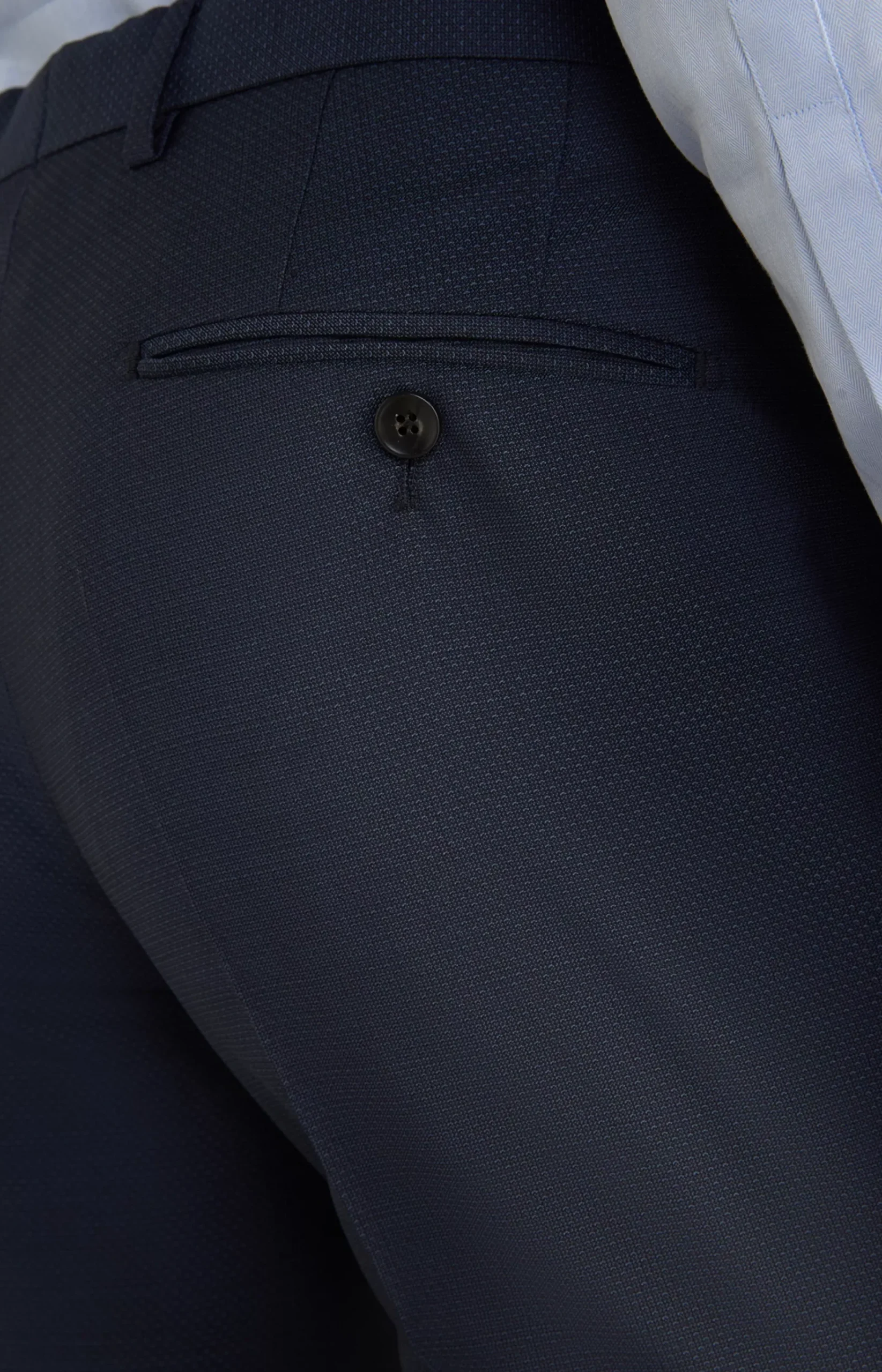 Finch-Brad Virgin Wool Suit in Mottled Navy