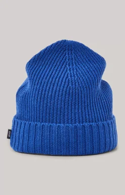 Francis Knitted Beanie in Blue