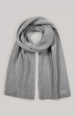 Francis Knitted Scarf in Grey