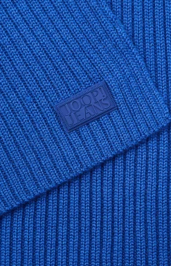 Francis Knitted Scarf in Blue