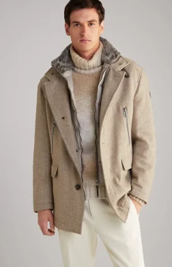 Gary Coat in a Light Brown Pattern