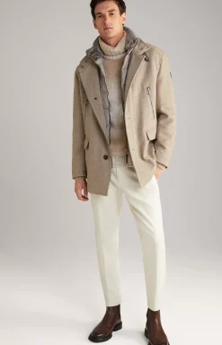 Gary Coat in a Light Brown Pattern