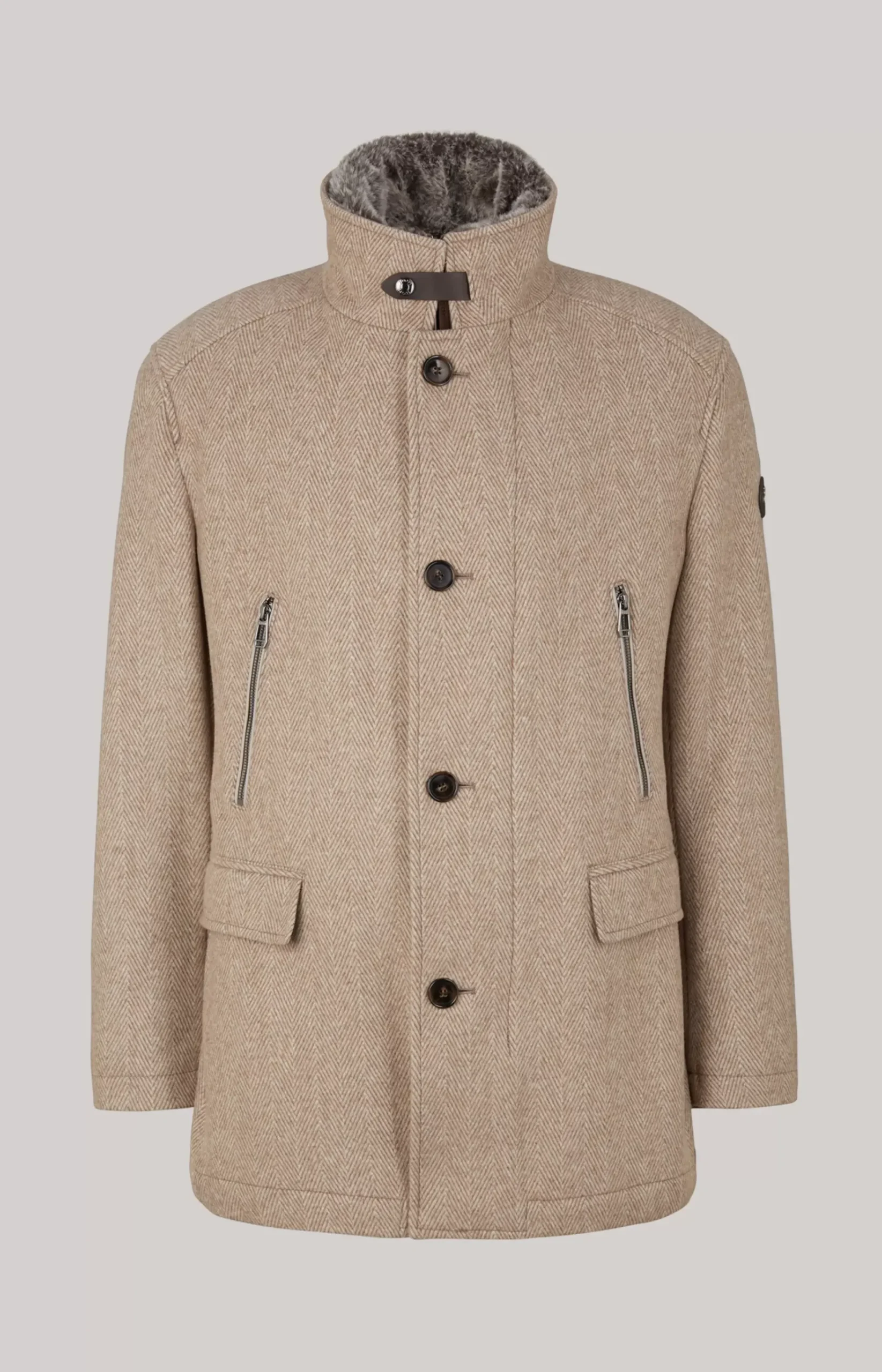 Gary Coat in a Light Brown Pattern