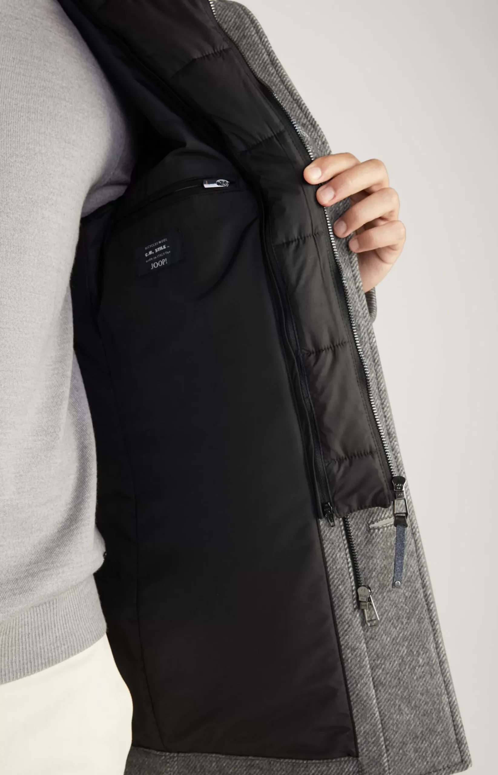 Gary Coat in Grey Marl