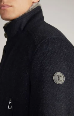 Gary Coat in Mottled Navy