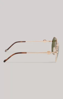 Gold/Green Sunglasses
