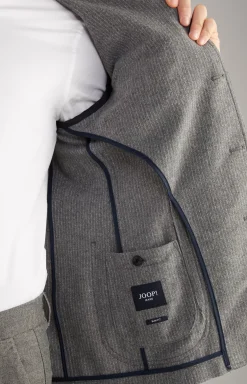 Hankez Jacket in Grey Striped mélange