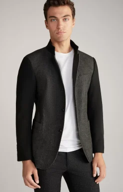 Hankoz Jacket in Grey/Black Melange