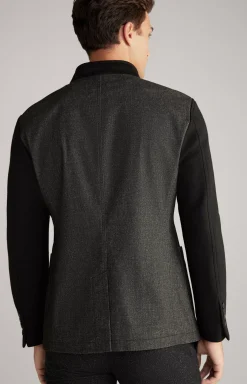 Hankoz Jacket in Grey/Black Melange