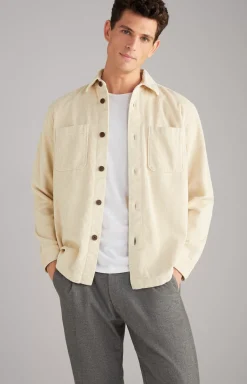 Harper Corduroy Shirt in Beige