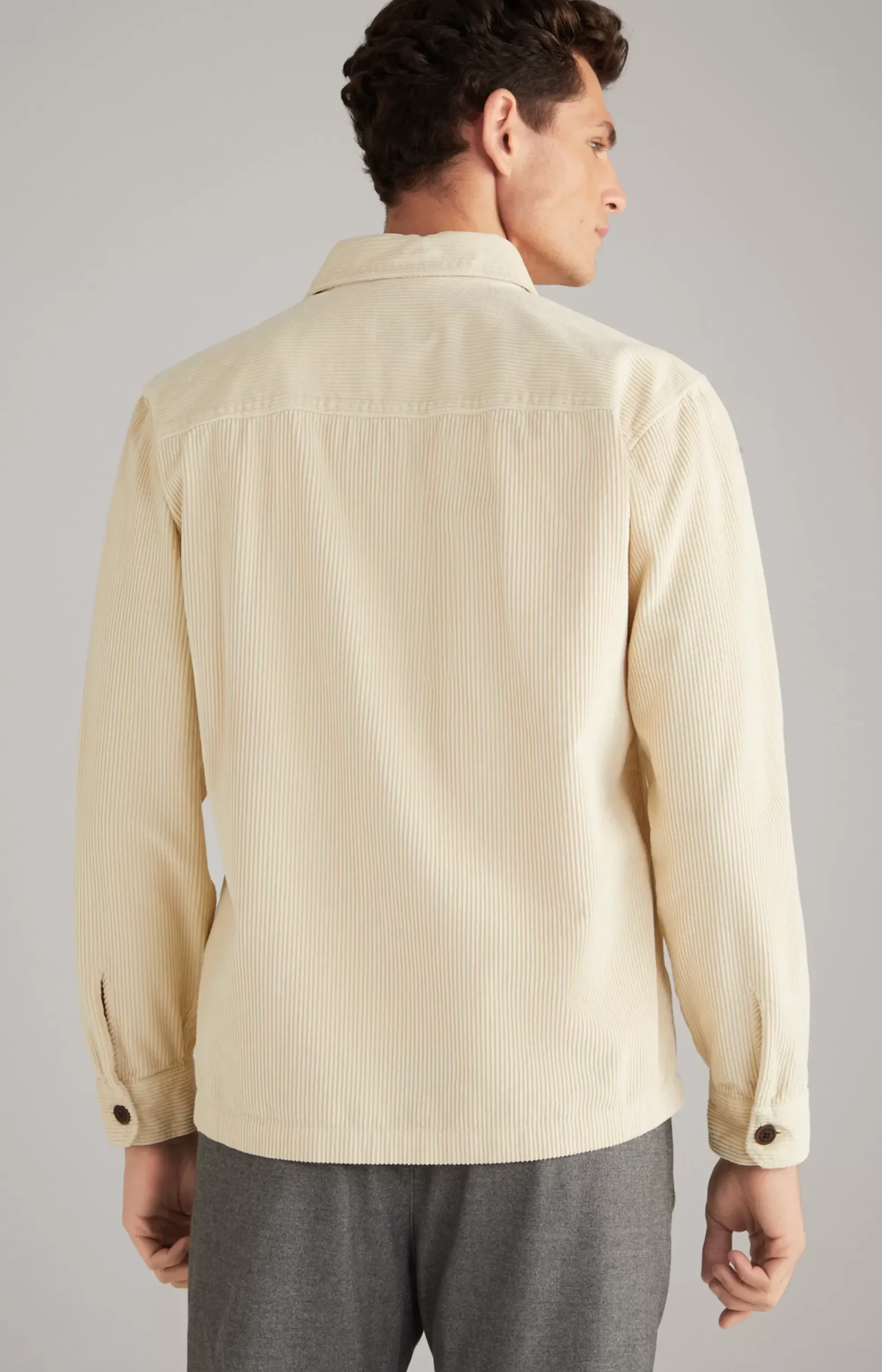 Harper Corduroy Shirt in Beige