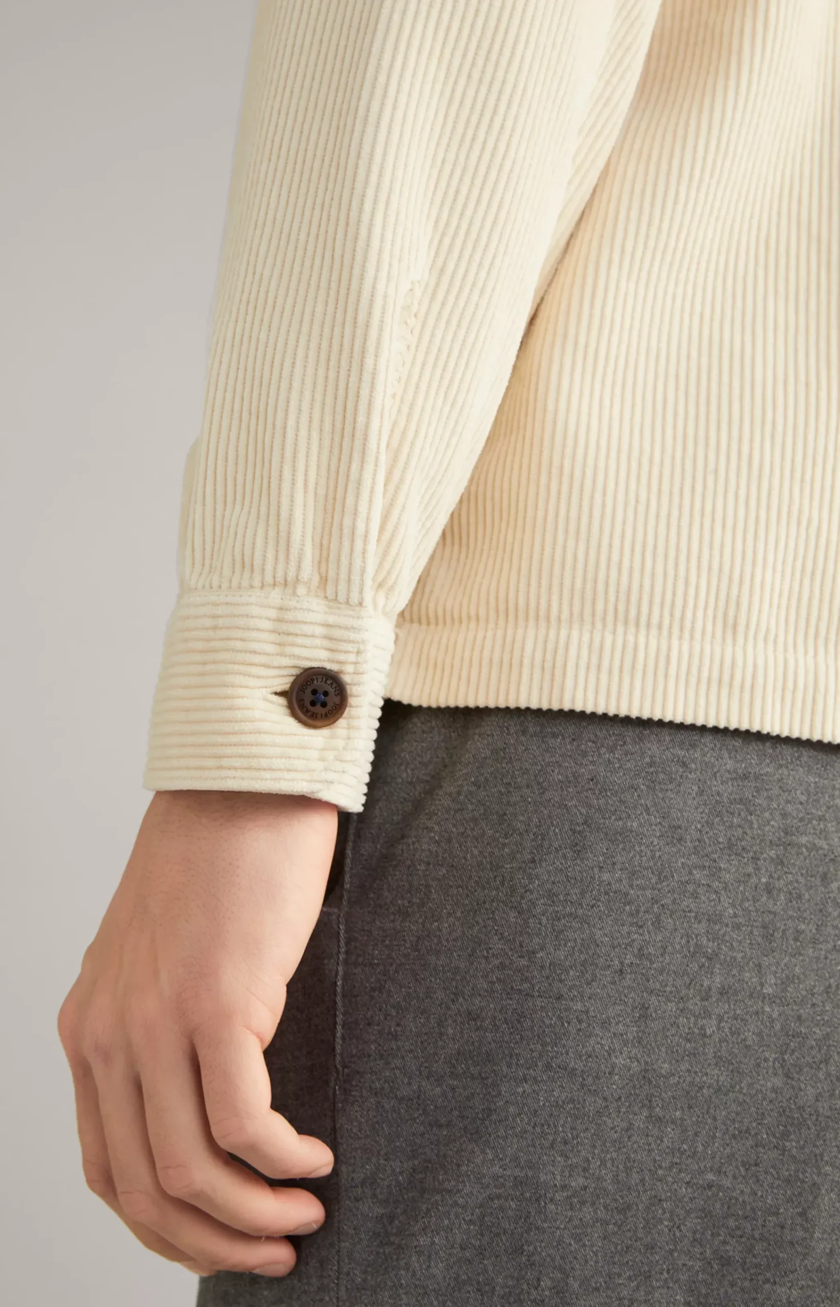 Harper Corduroy Shirt in Beige