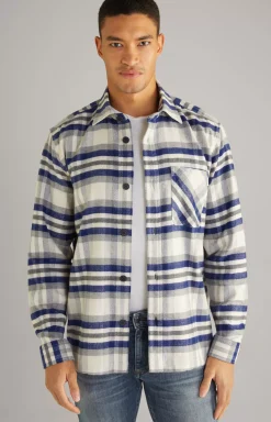 Harvi Flannel Shirt in Red/Beige Check